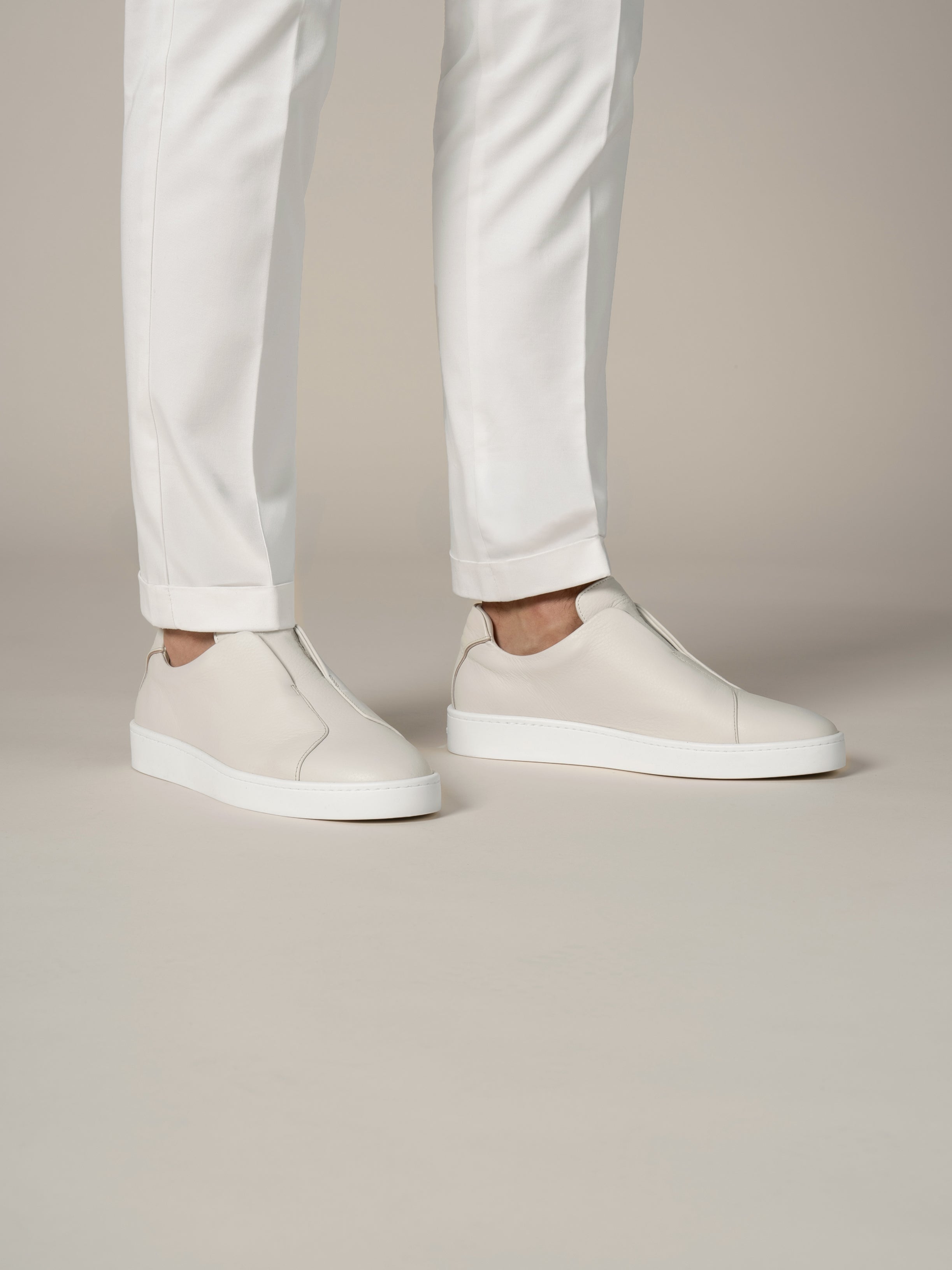 Zapatilla Cannes Marfil (Piel)