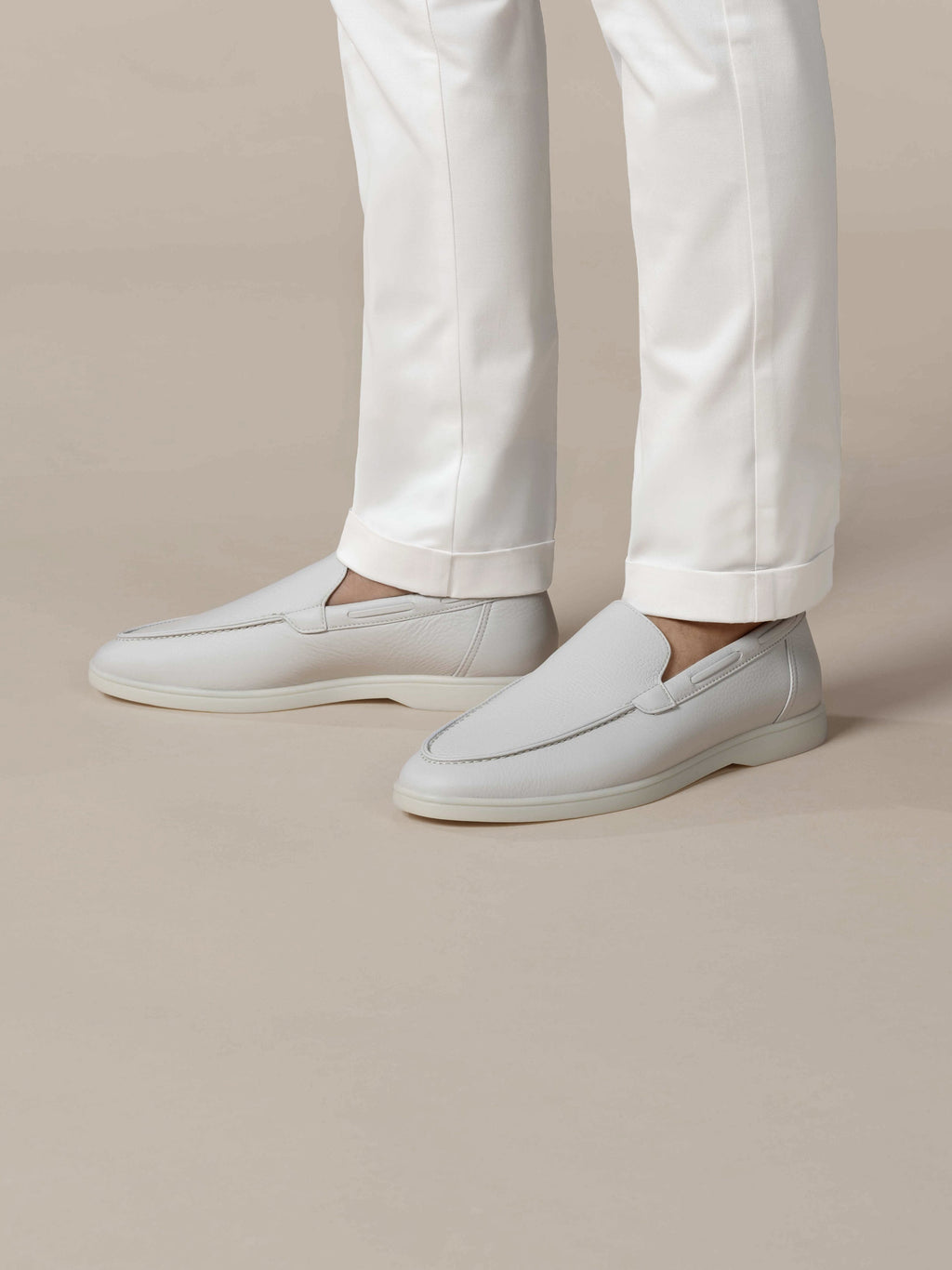 Mocasín Riviera Gris Clásico (Cuero)