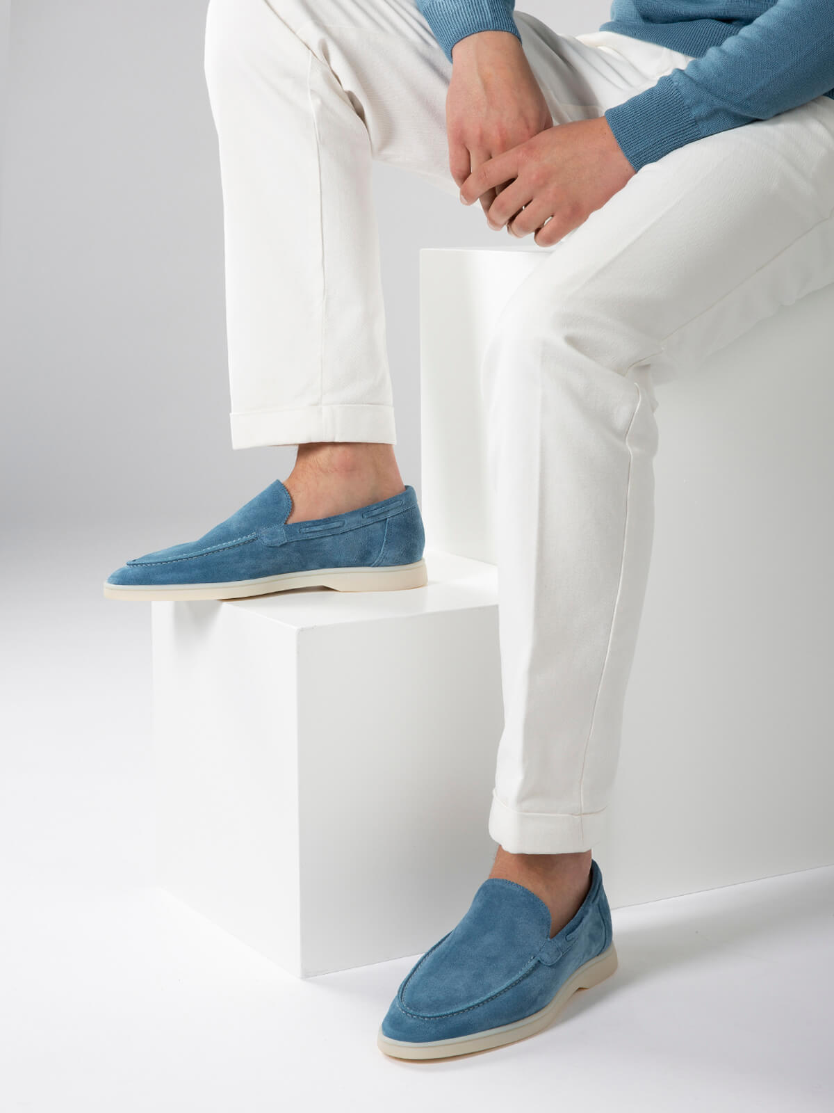 Mocasín Riviera Azul Zafiro (Ante)