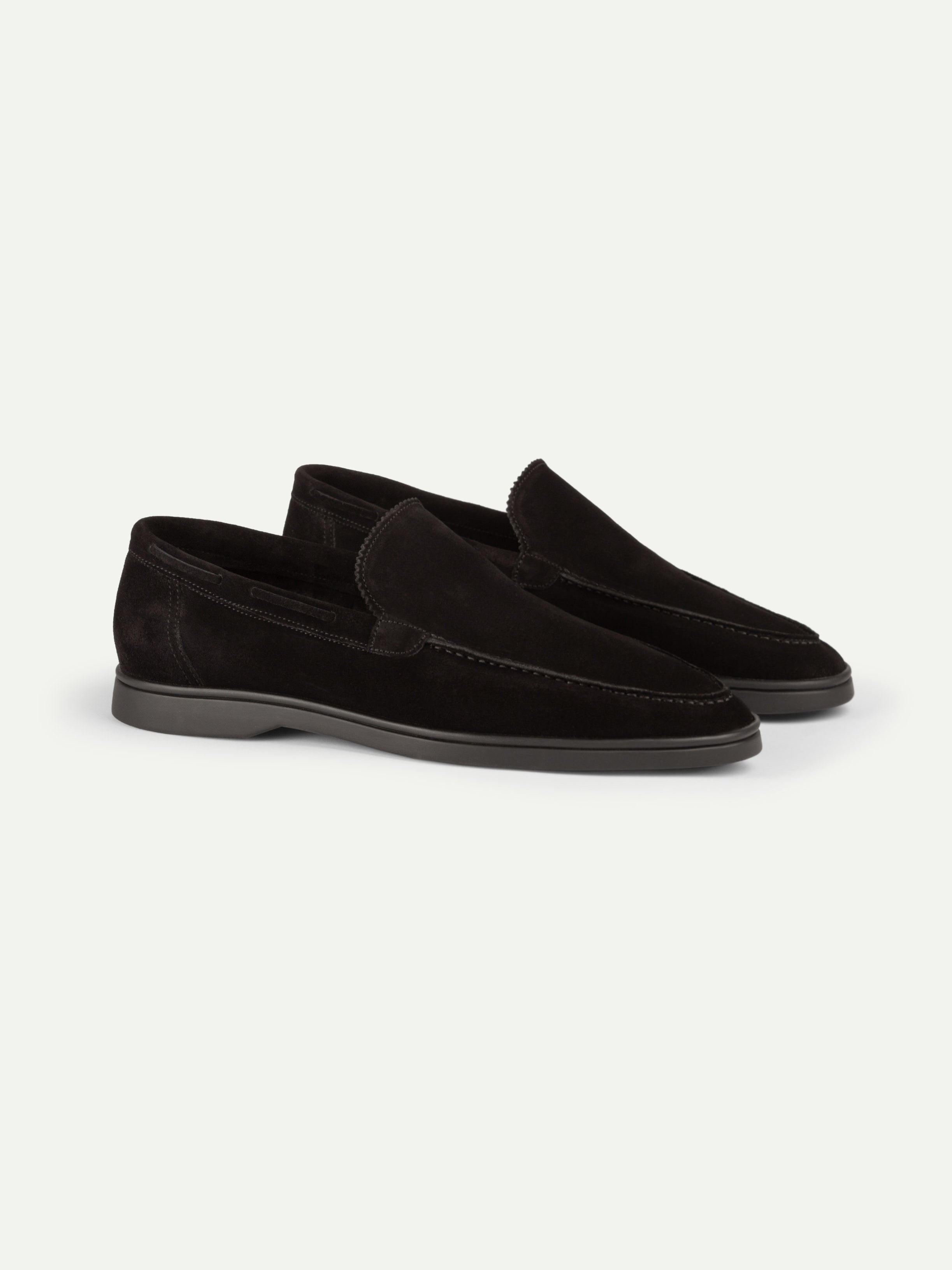 Mocasín Riviera Negro Intenso (Ante)
