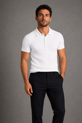 Polo Ribbed Sport - Blanco