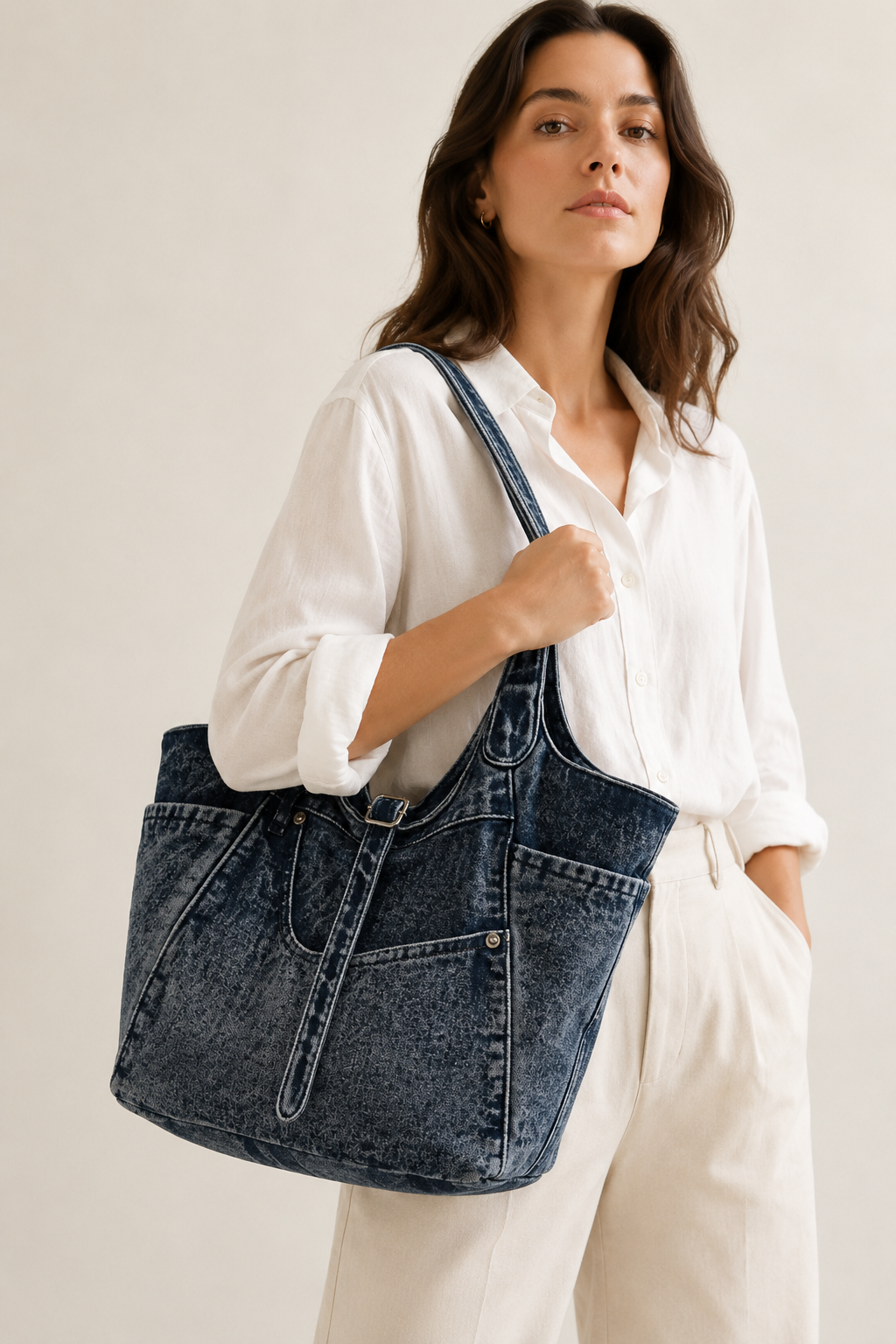 Bolso Denim Aria Azul Oscuro