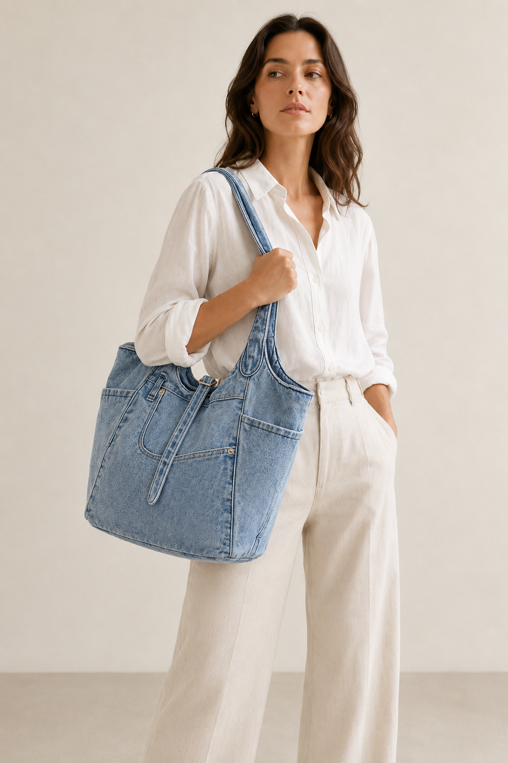 Bolso Denim Aria Azul Claro