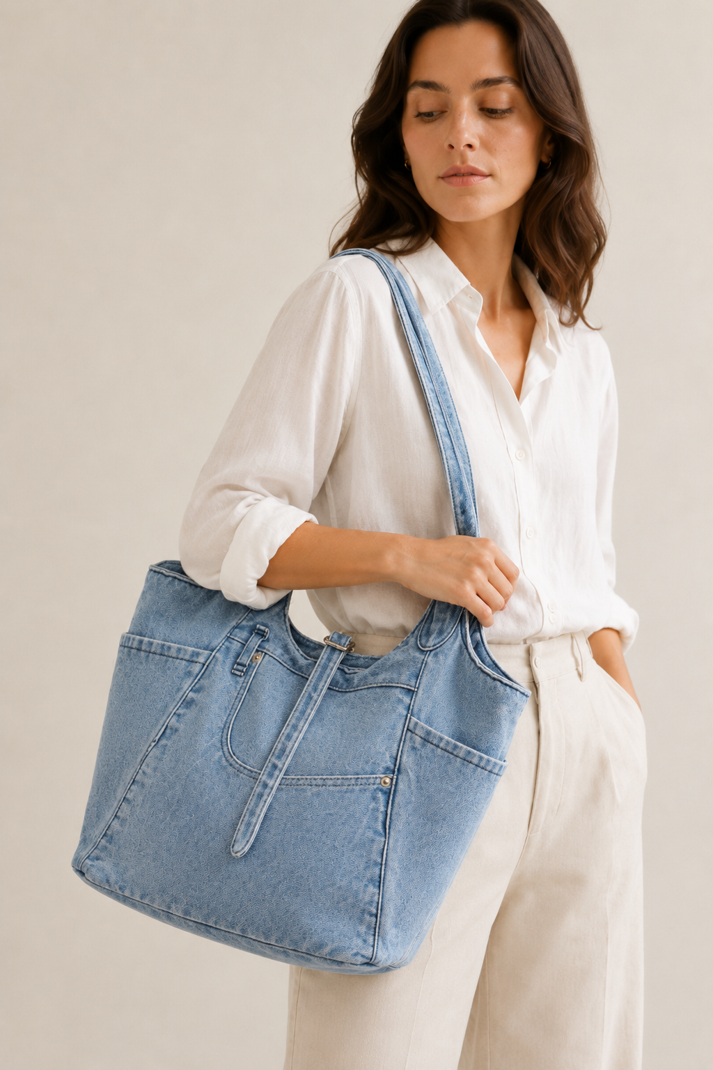 Bolso Denim Aria Azul Claro