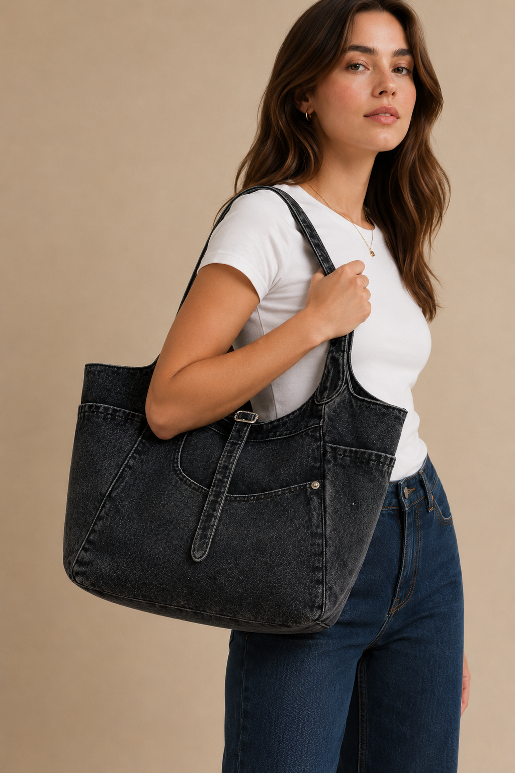 Bolso Denim Aria Negro