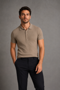 Polo Ribbed Sport - Caqui