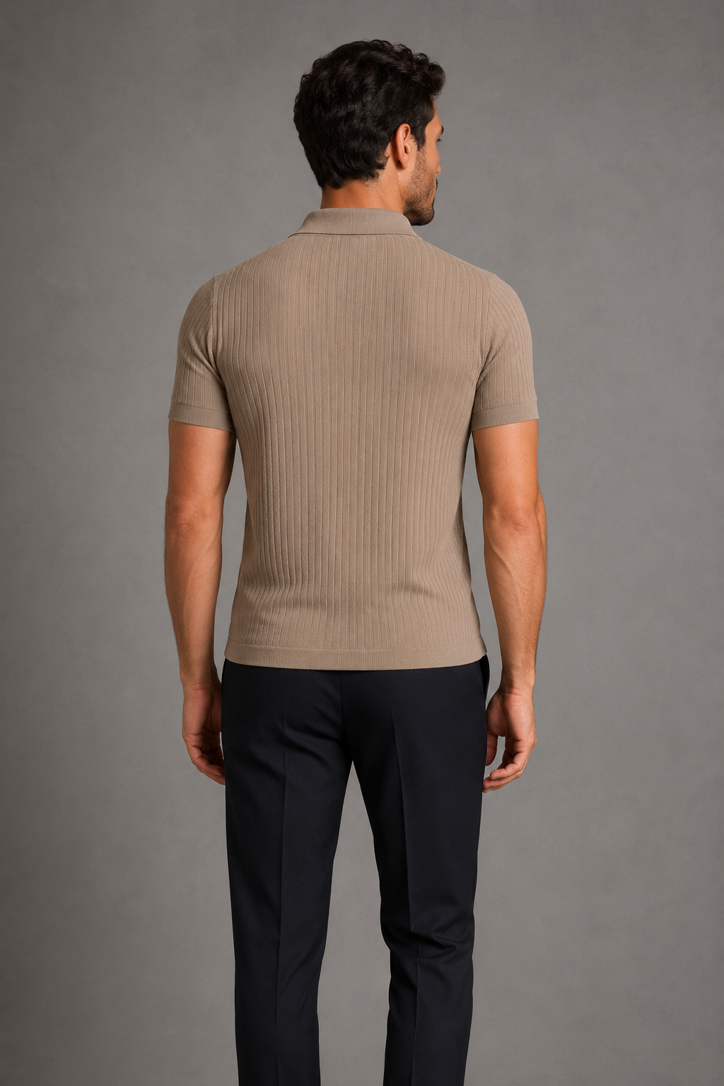 Polo Ribbed Sport - Caqui