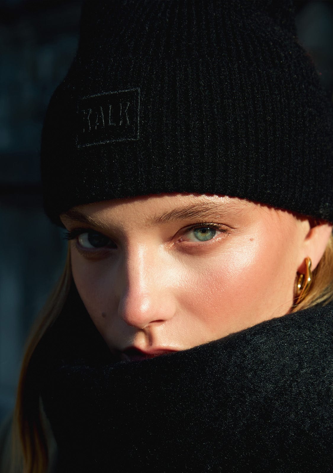 Beanie First Black Kalk