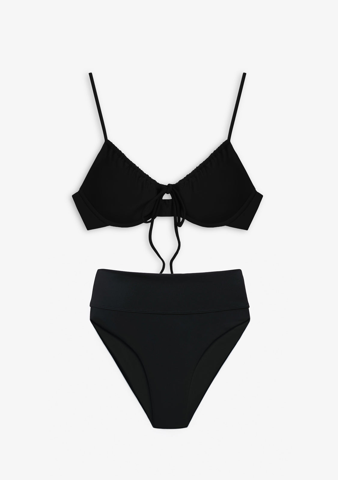 Bikini Rinna Top + Manami Classic Bottom Black