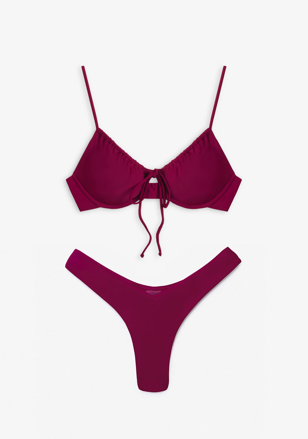 Bikini Rinna Top + Gina Bottom Wine