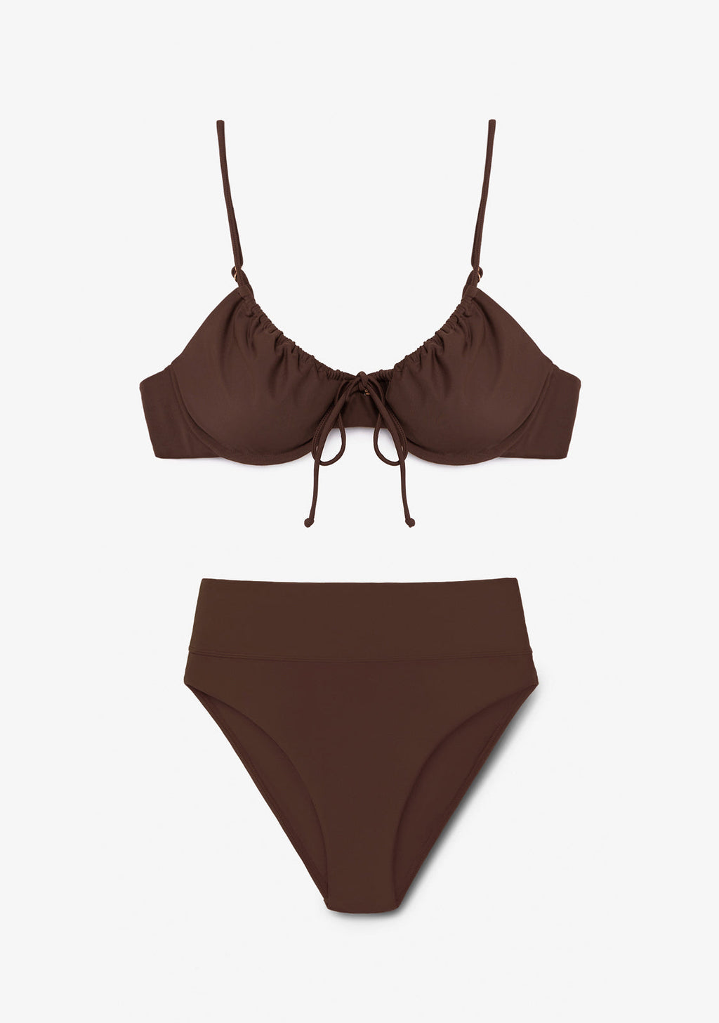 Bikini Rinna Top + Manami Classic Bottom Cocoa