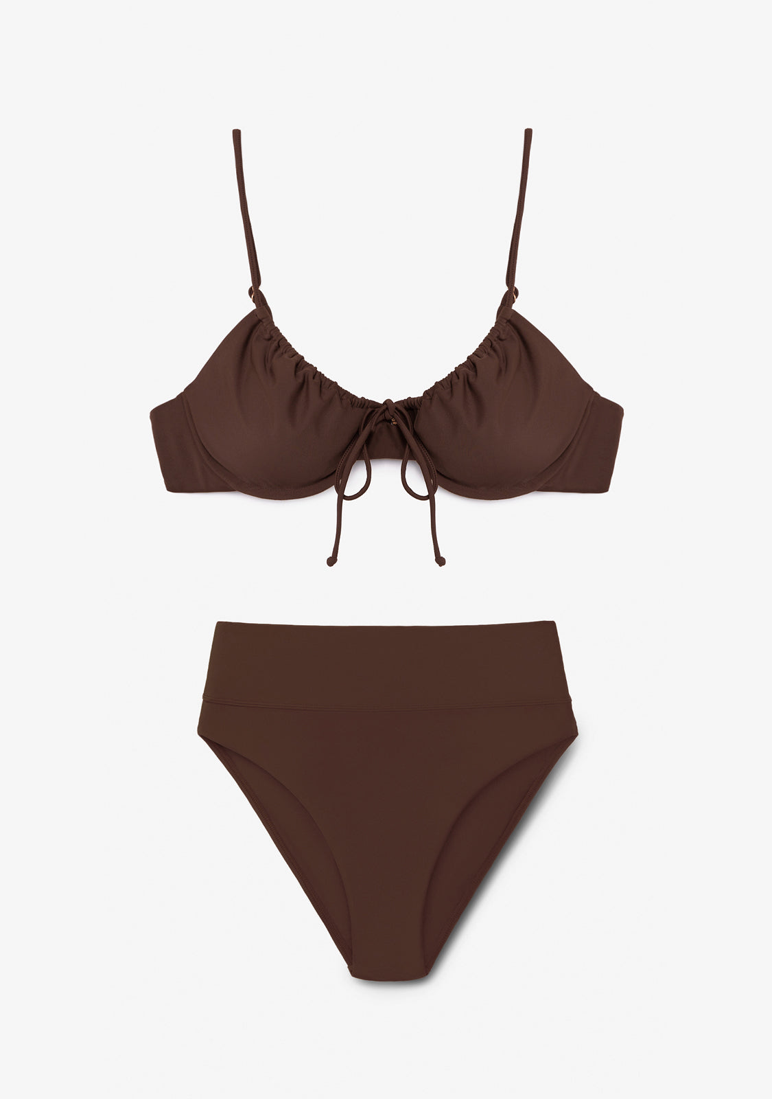 Bikini Rinna Top + Manami Classic Bottom Cocoa
