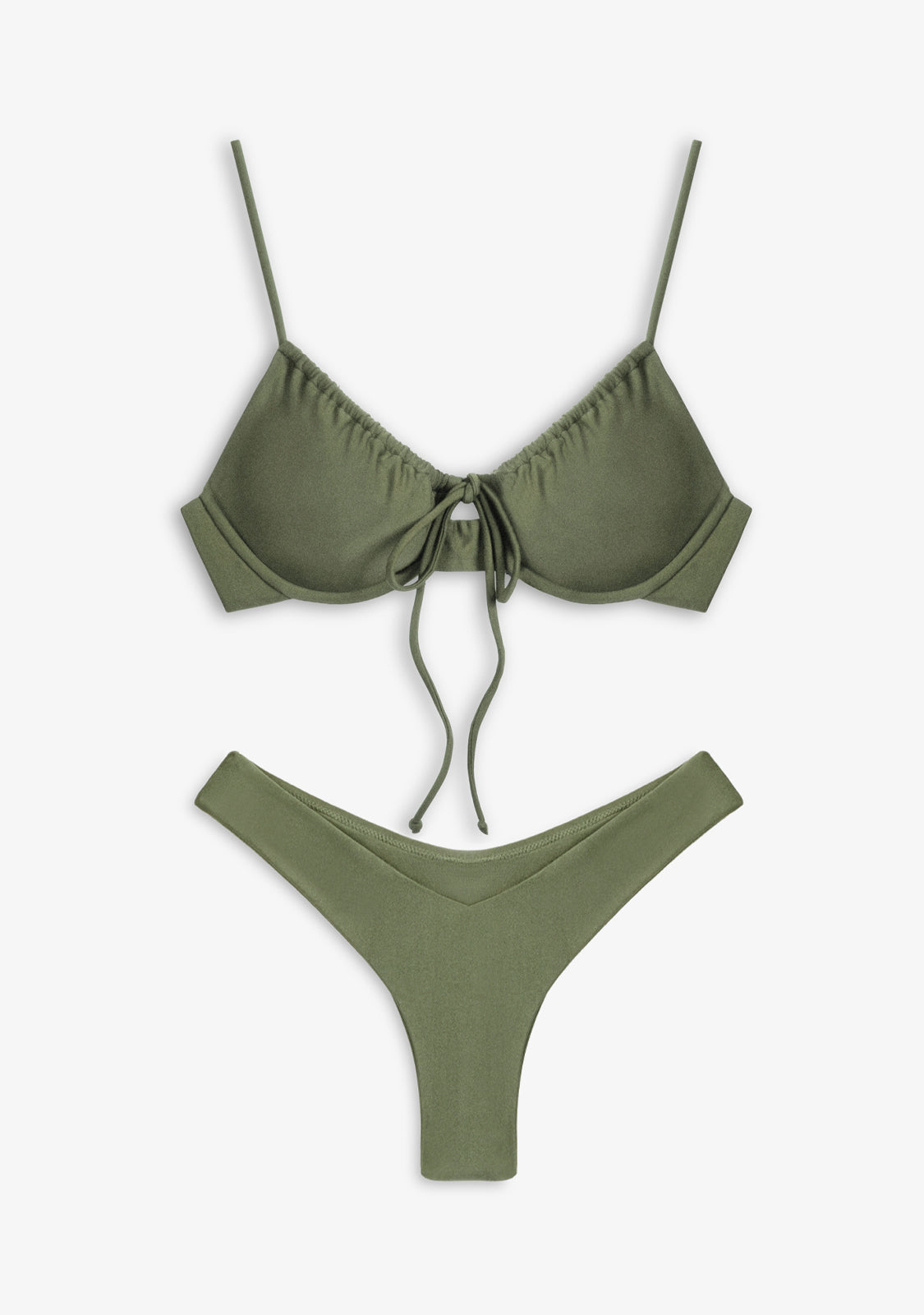Bikini Rinna Top + Gina Bottom Olive Green