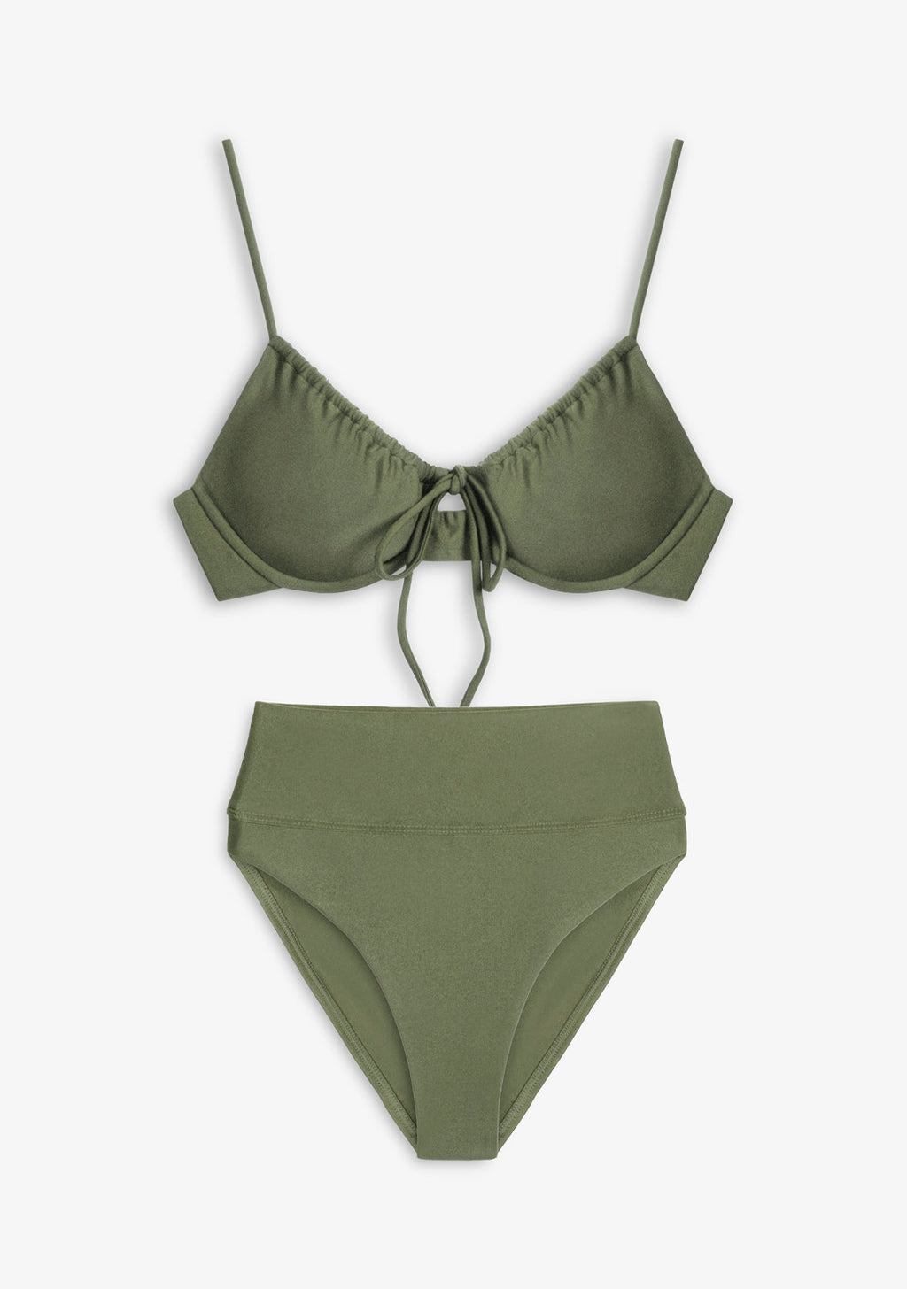 Bikini Rinna Top + Manami Classic Bottom Olive Green
