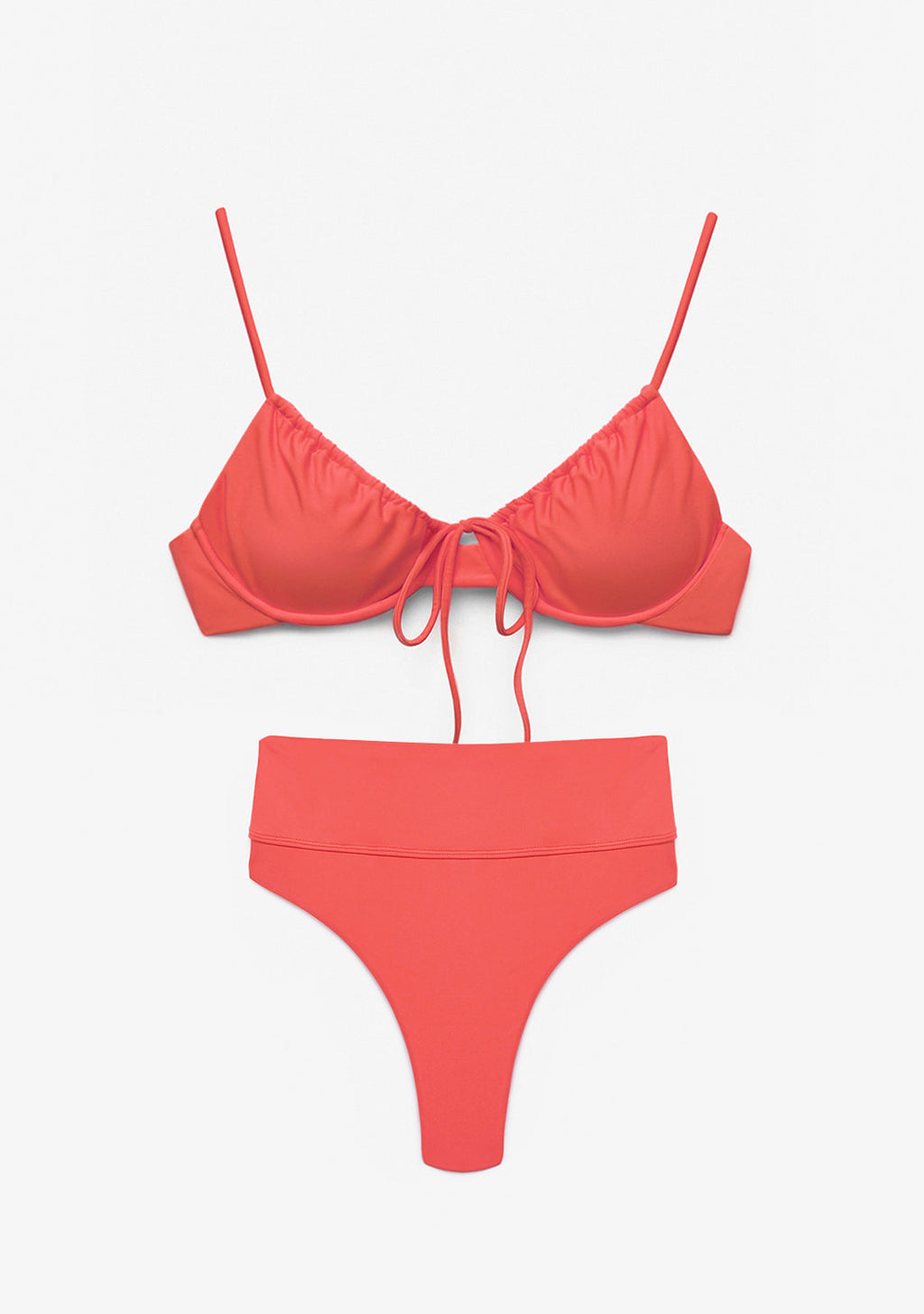 Bikini Rinna Top + Manami Bottom Coral