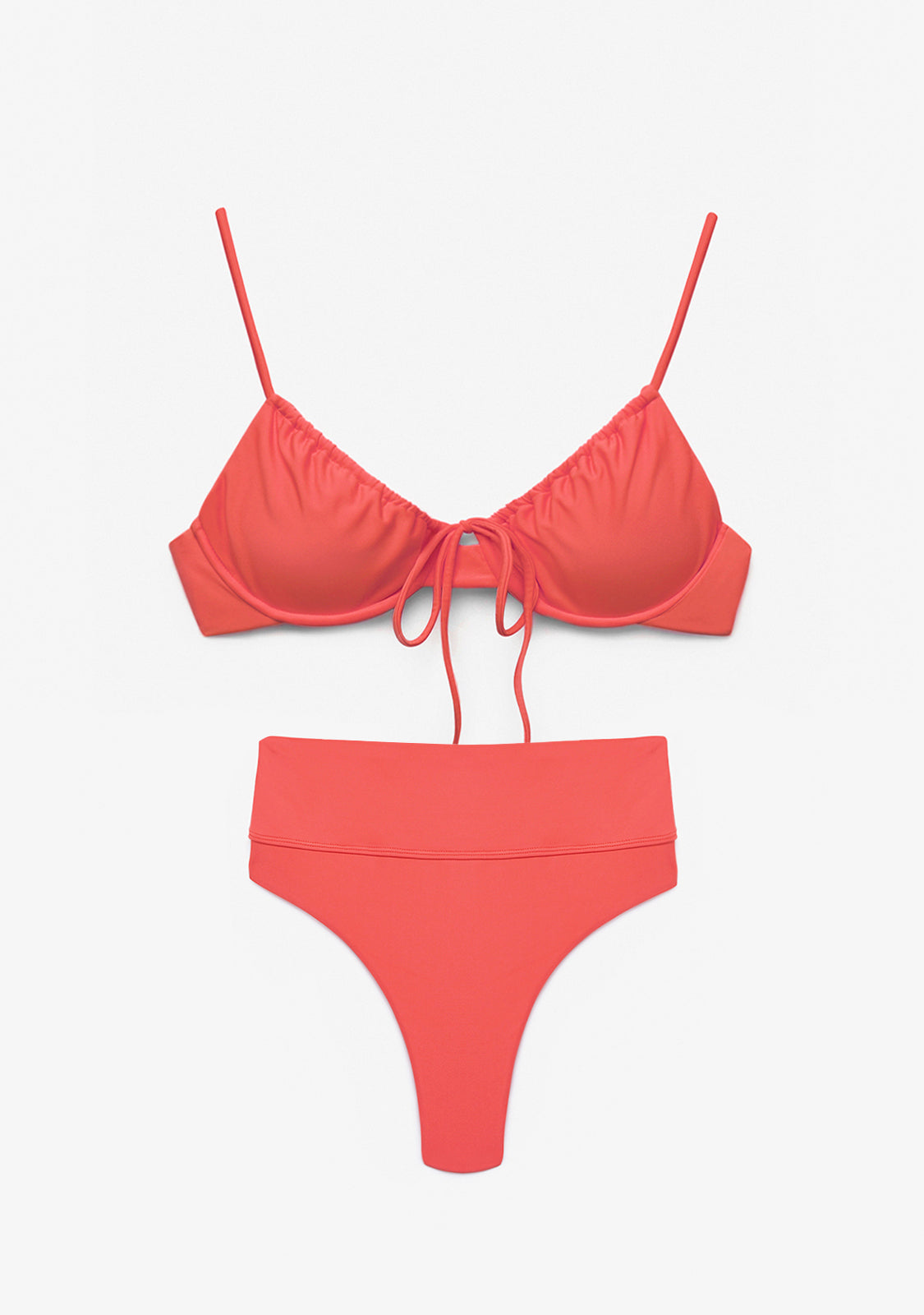 Bikini Rinna Top + Manami Bottom Coral