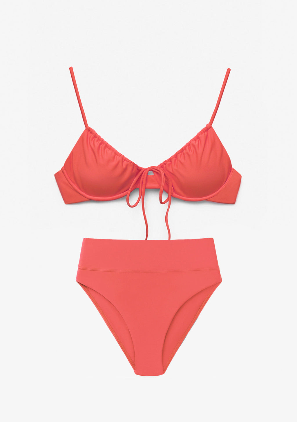 Bikini Rinna Top + Manami Classic Bottom Coral