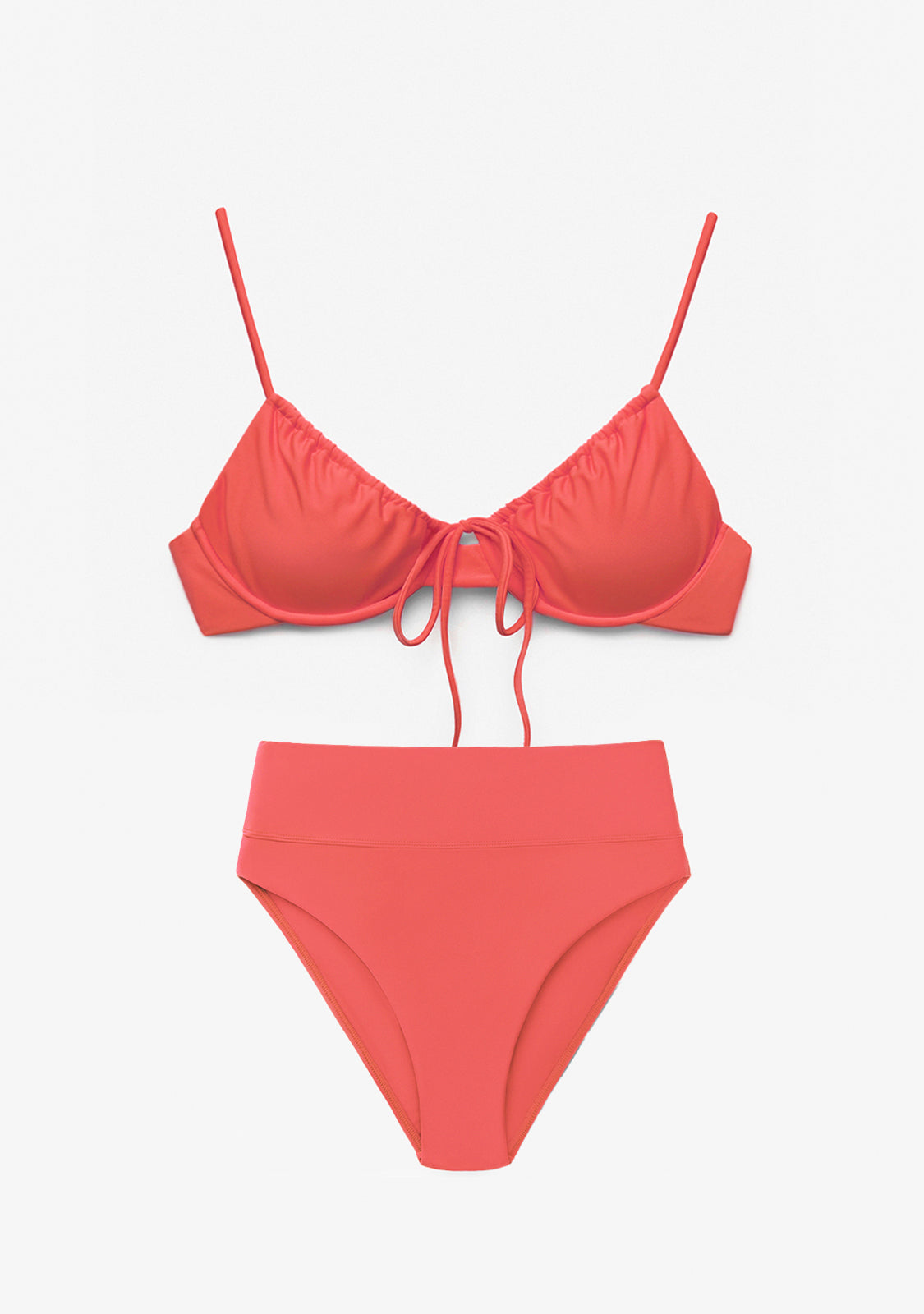 Bikini Rinna Top + Manami Classic Bottom Coral