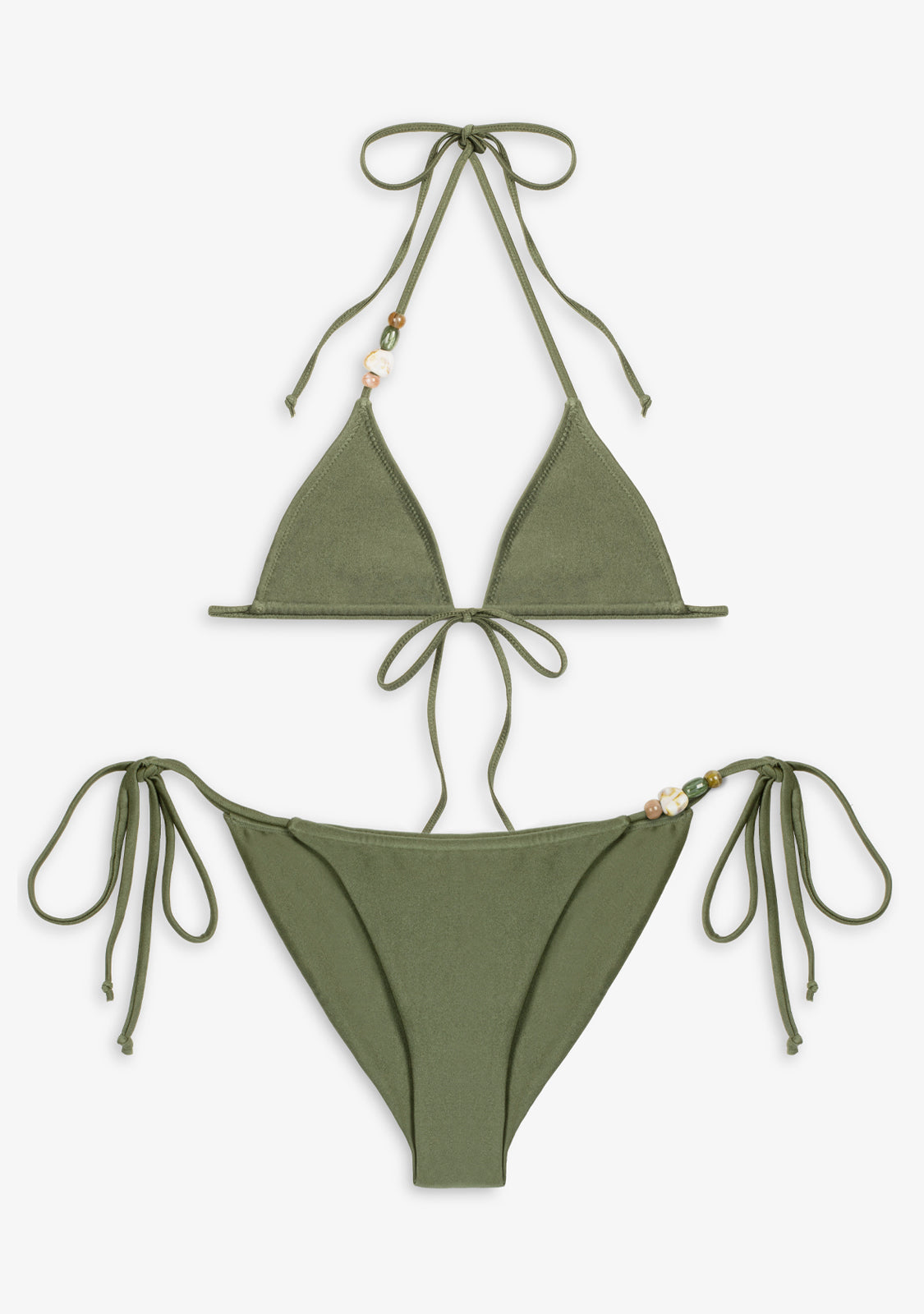 Bikini Haley Top + Kame Classic Bottom Olive Green