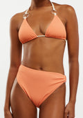 Bikini Lira Top + Bella Bottom Peach & Beige