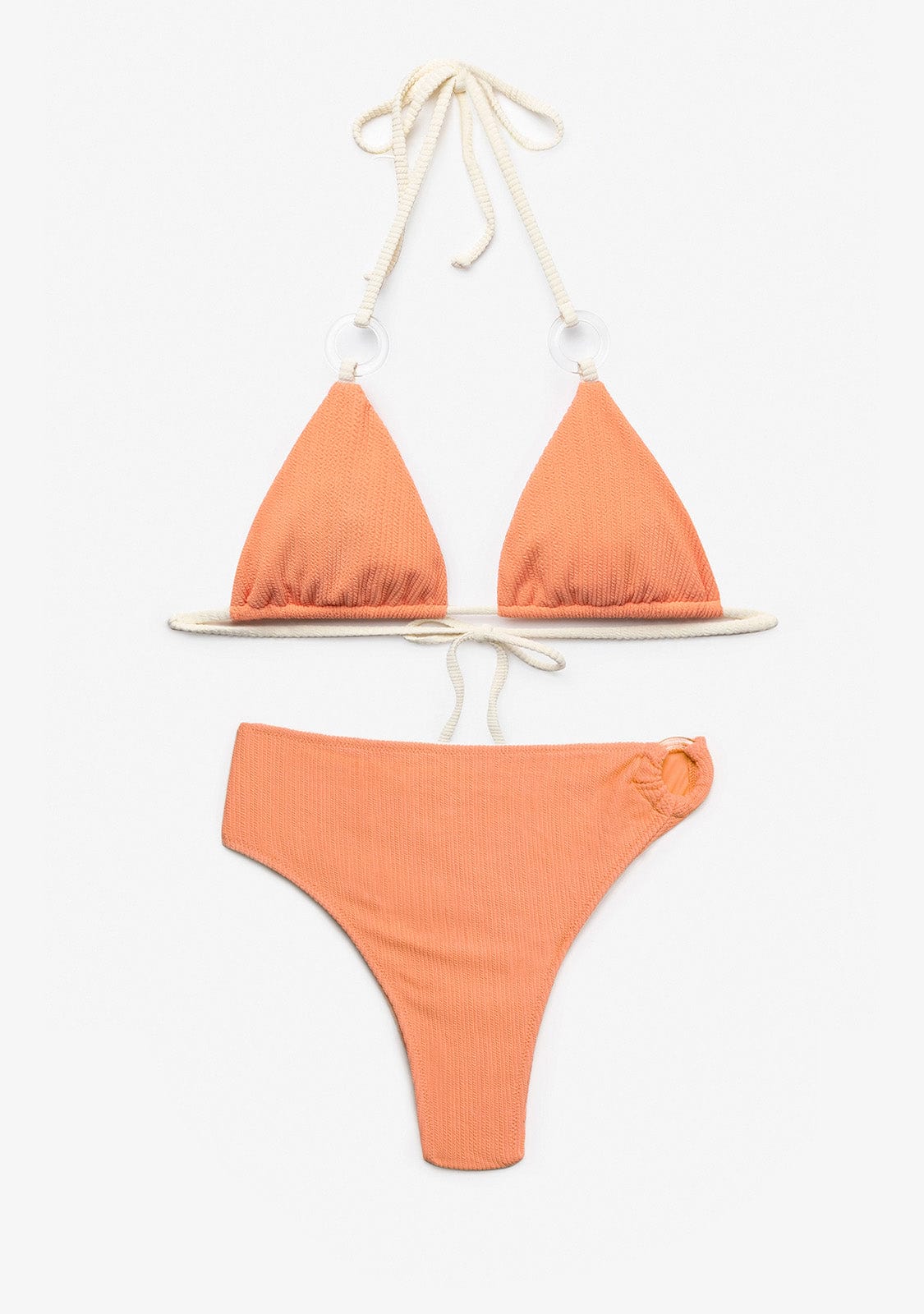 Bikini Lira Top + Bella Bottom Peach & Beige