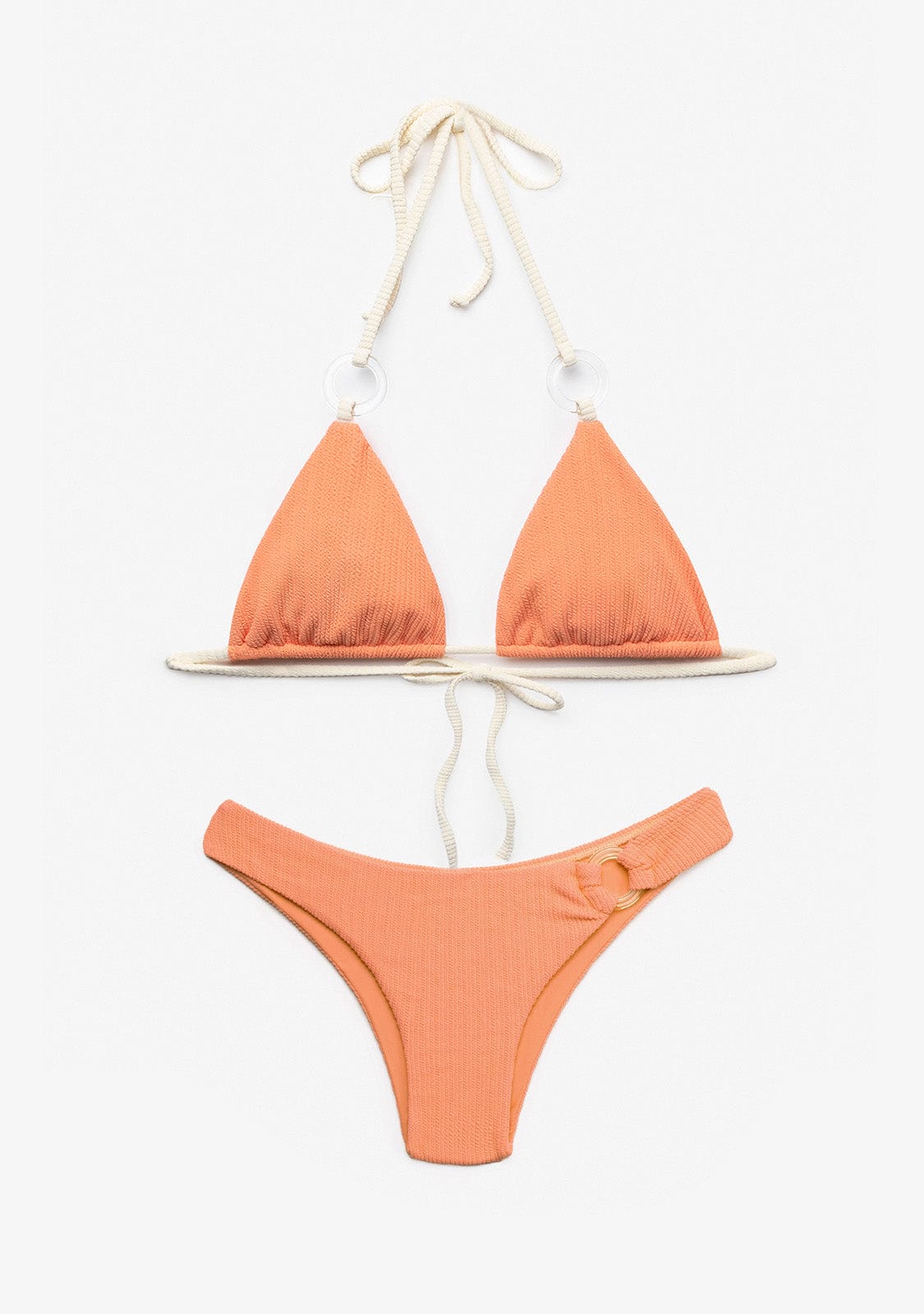 Bikini Lira Top + Salma Bottom Peach & Beige