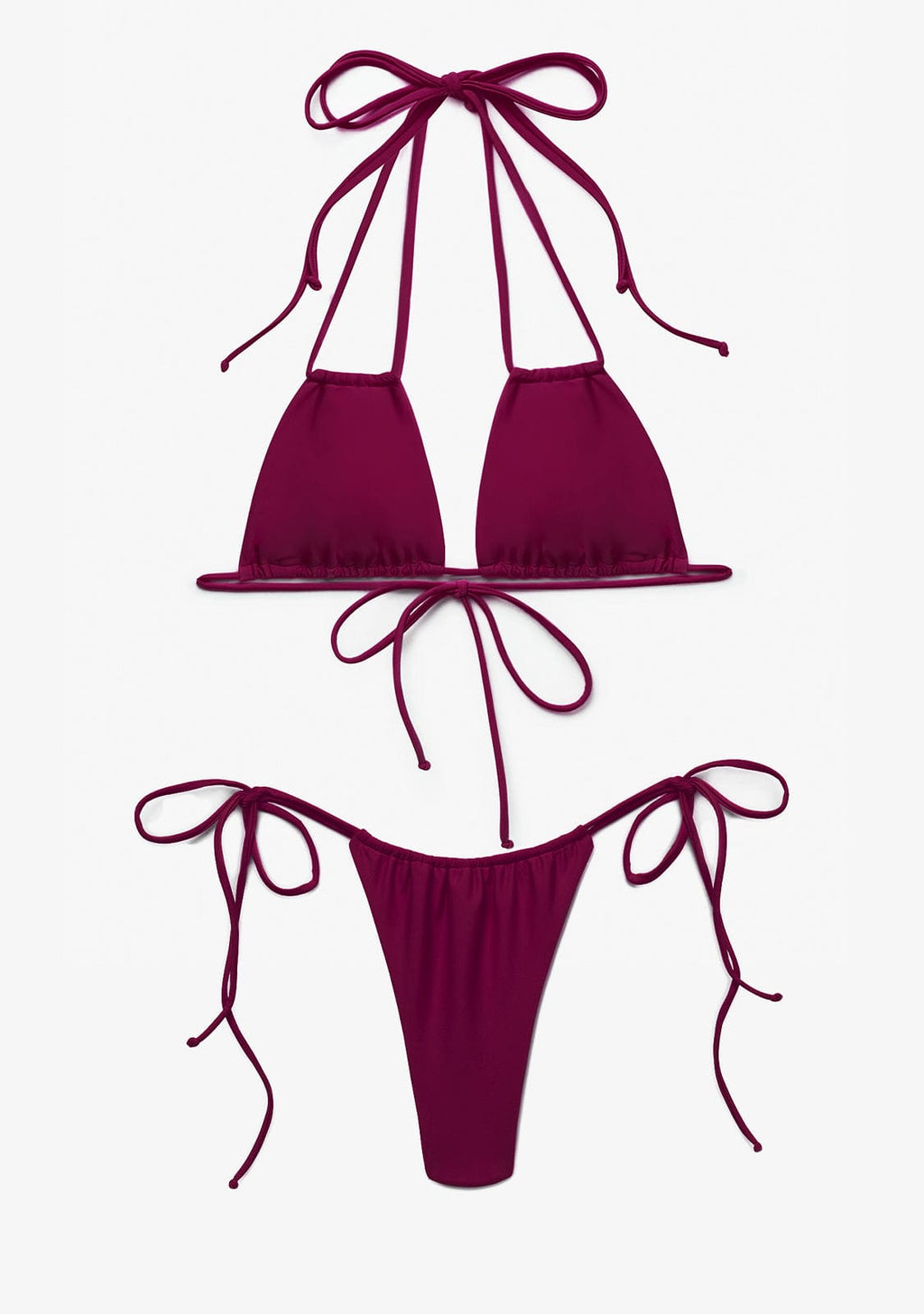 Bikini Akira Top + Kame Bottom Wine