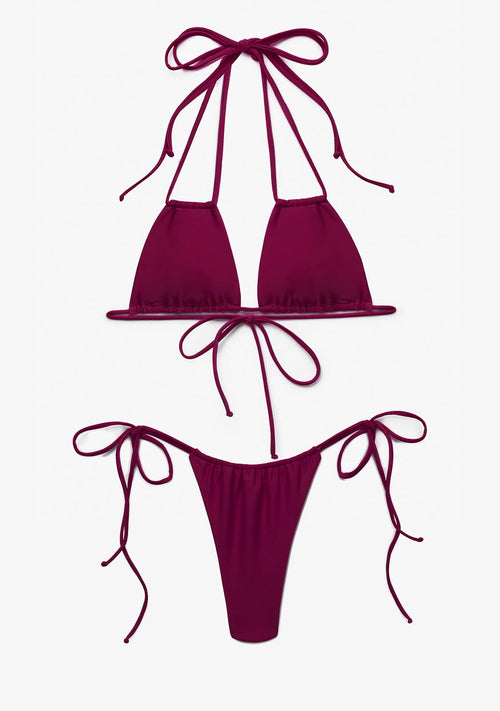 Bikini Akira Top + Kame Bottom Wine