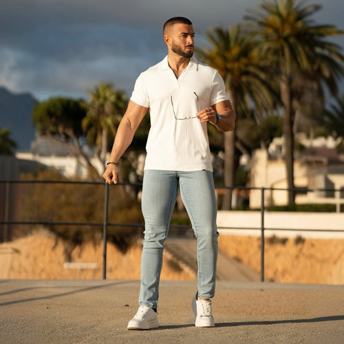 Active Tapered Slim Fit Jeans - Ice
