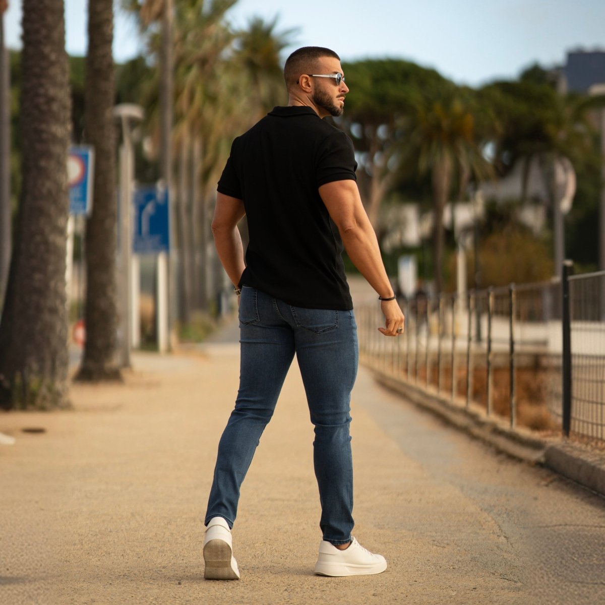 Active Tapered Slim Fit Jeans - Indigo