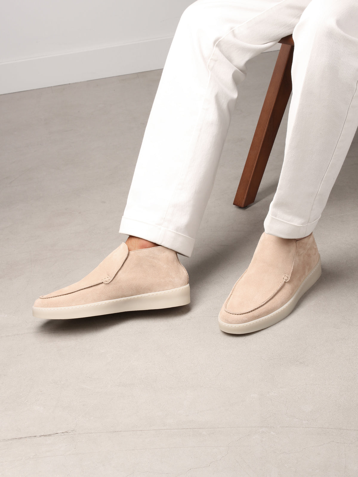 Mocasín Rambla Beige Claro (Ante)