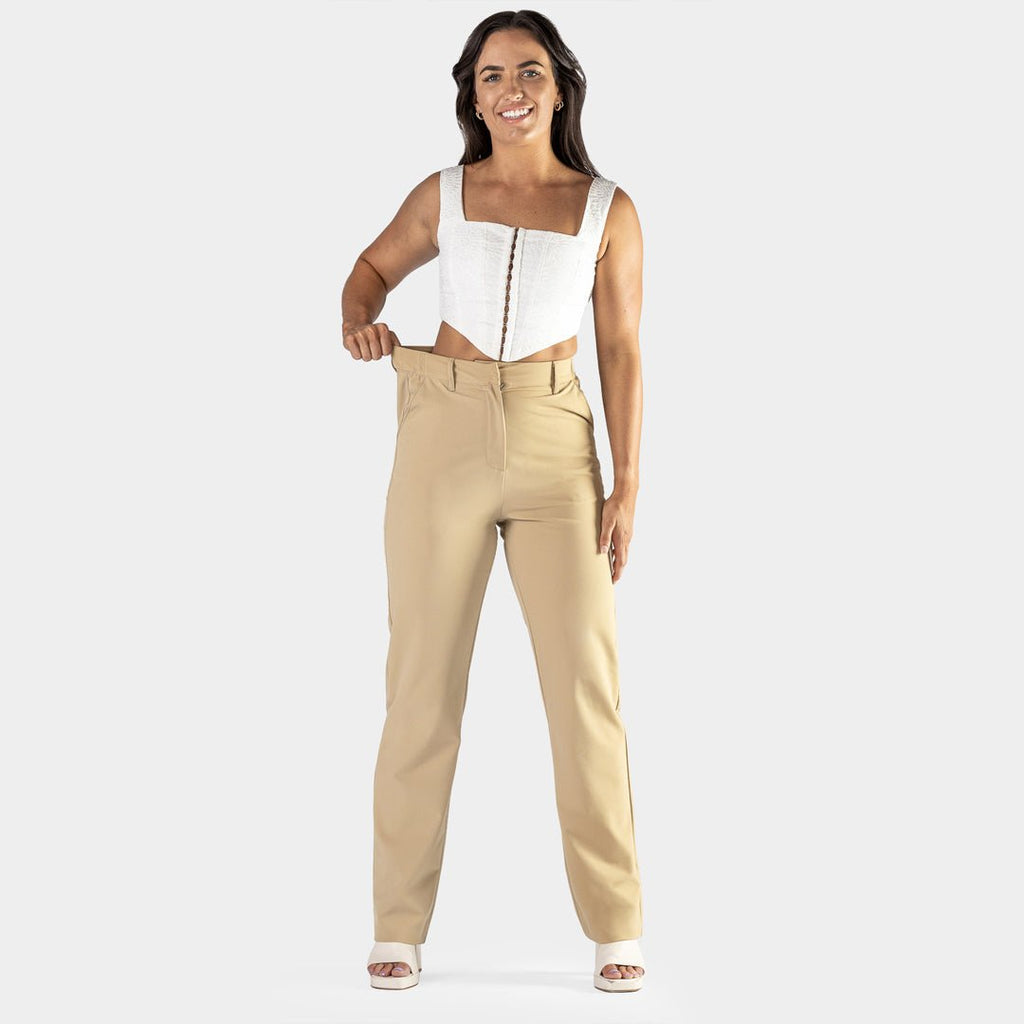 Impact Straight Leg Pants - Beige