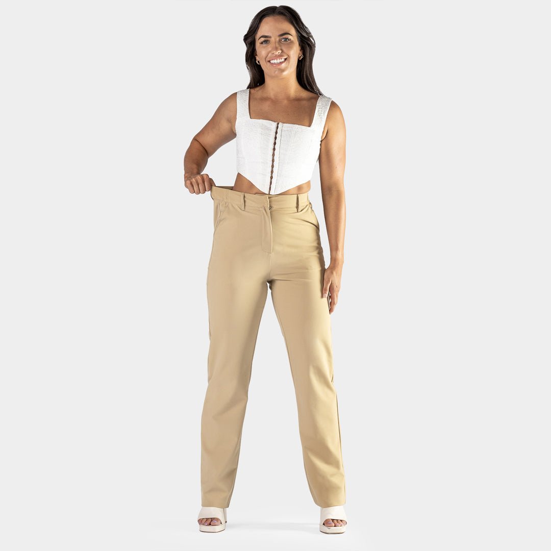 Impact Straight Leg Pants - Beige