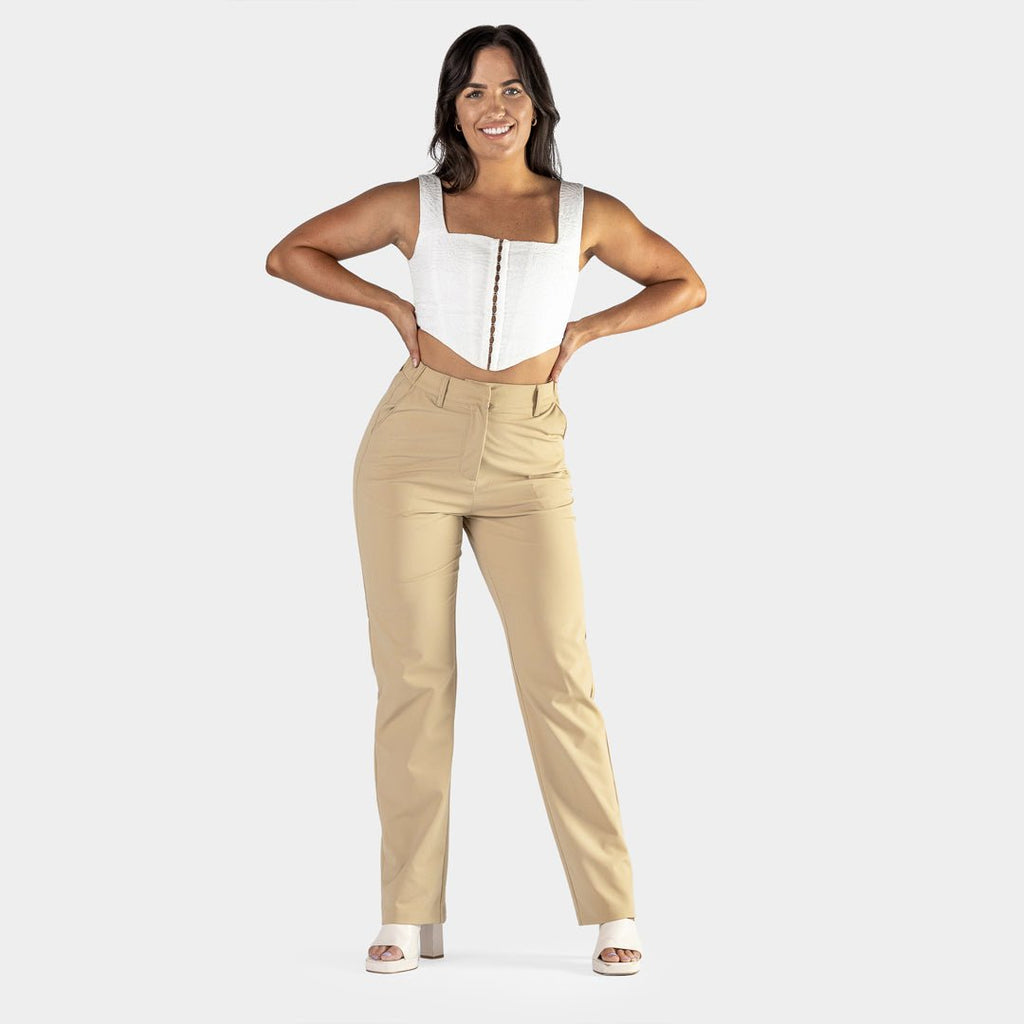 Impact Straight Leg Pants - Beige