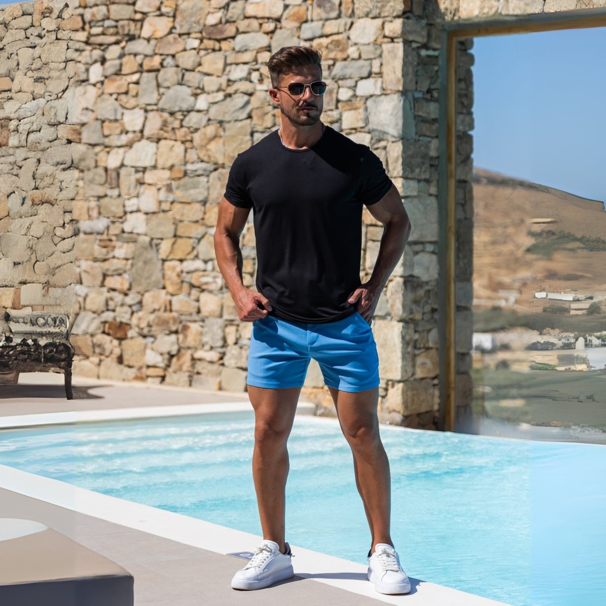 Bermudas Capri - Azul Cielo