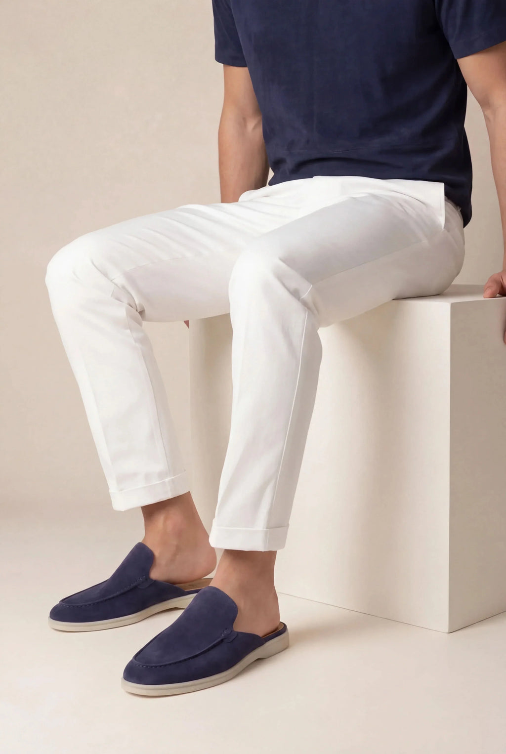 Mule Capri Azul Marino