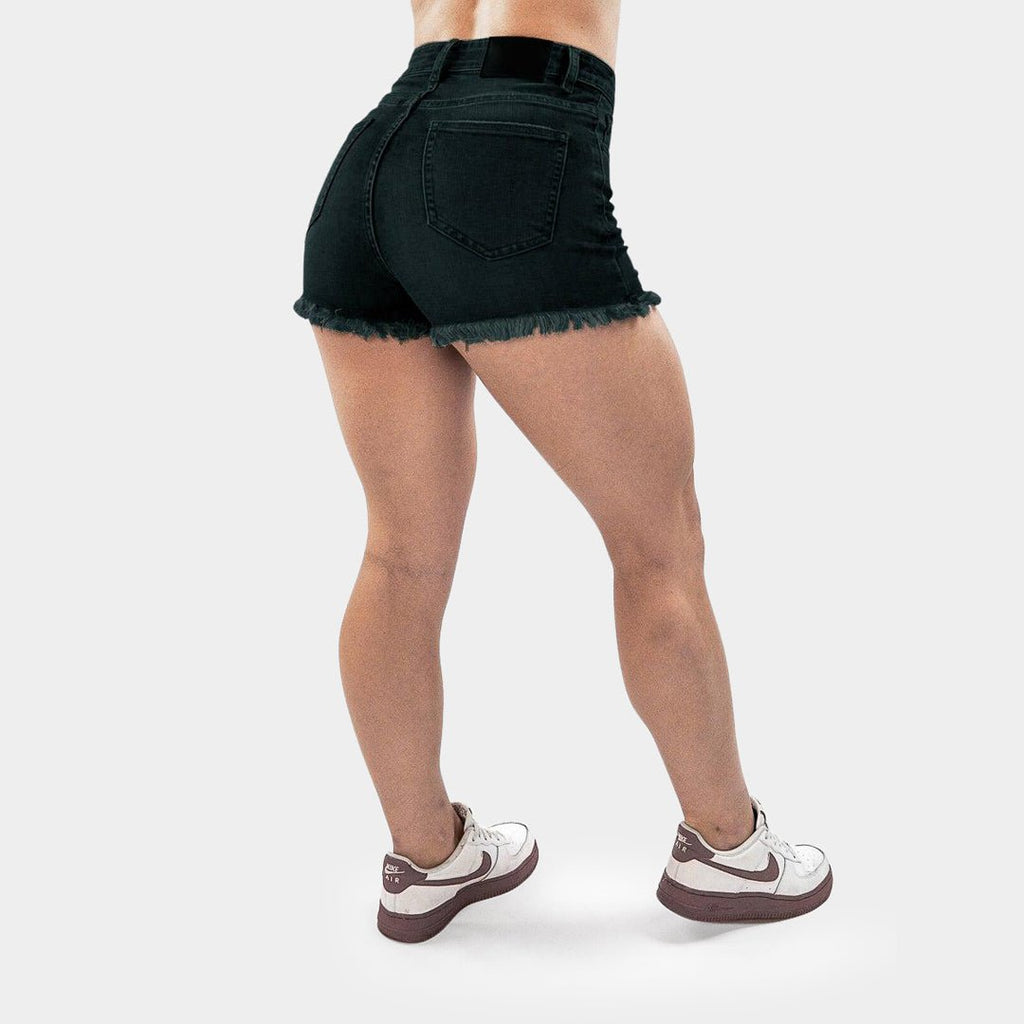Impact Cut Off Jeans Shorts - Black
