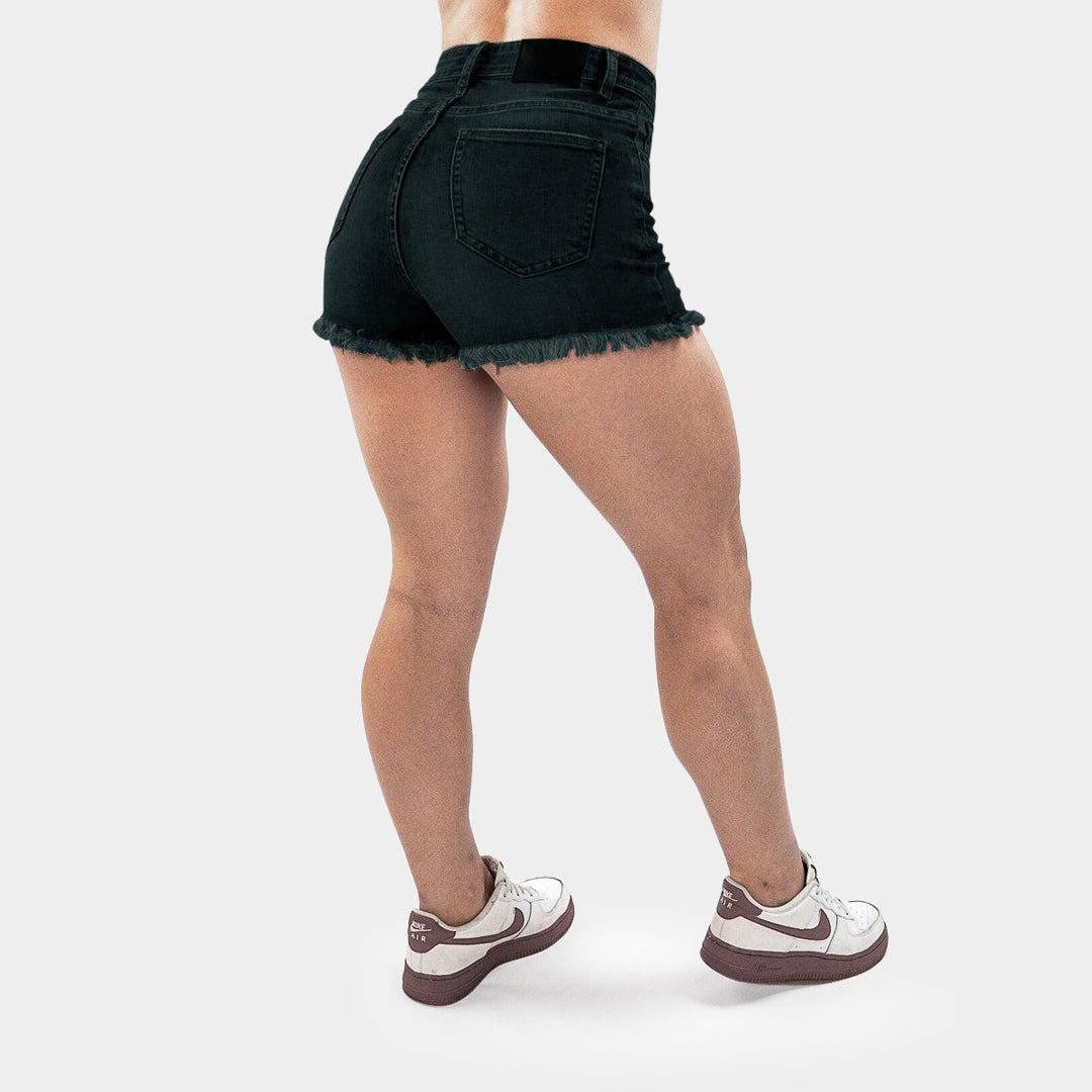 Impact Cut Off Jeans Shorts - Black