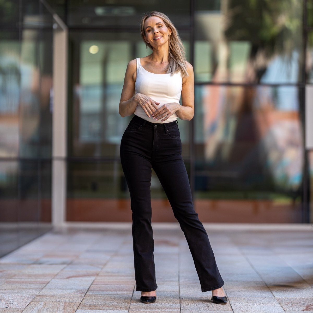 Impact Flare Fit Jeans - Black