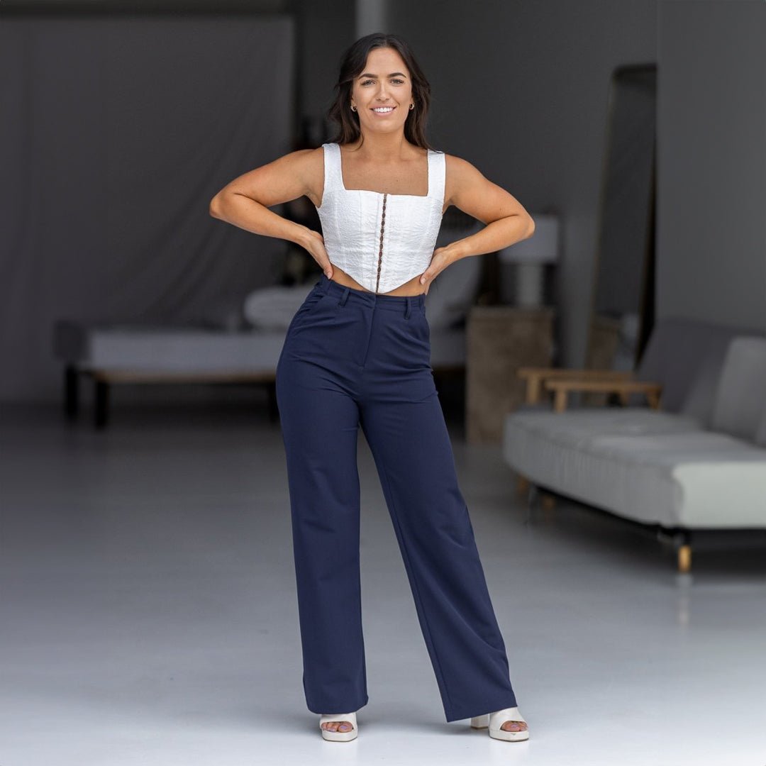 Impact Wide Leg Pants - Navy