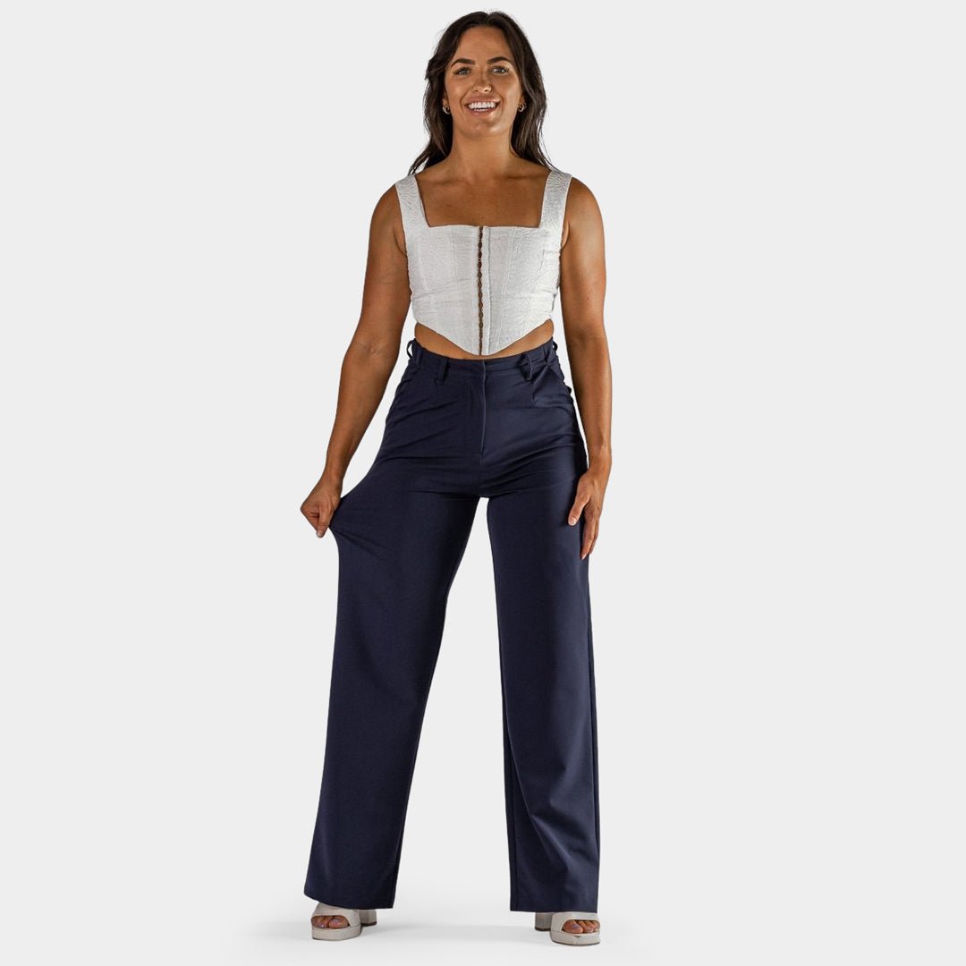 Impact Wide Leg Pants - Navy