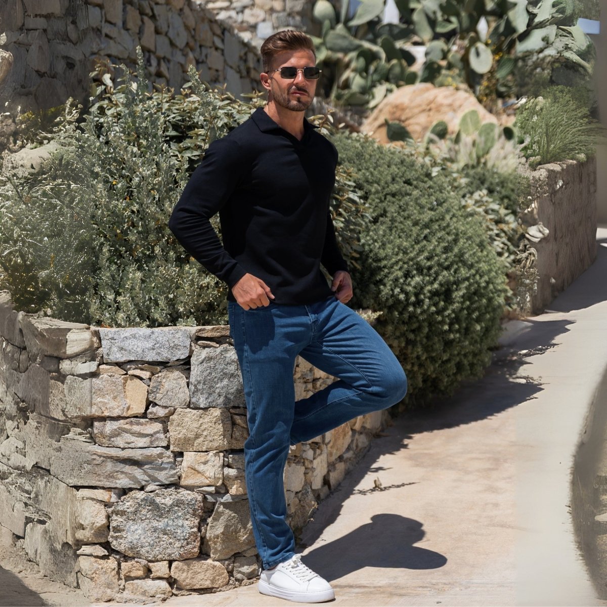 Polo Punto Stretch - Negro