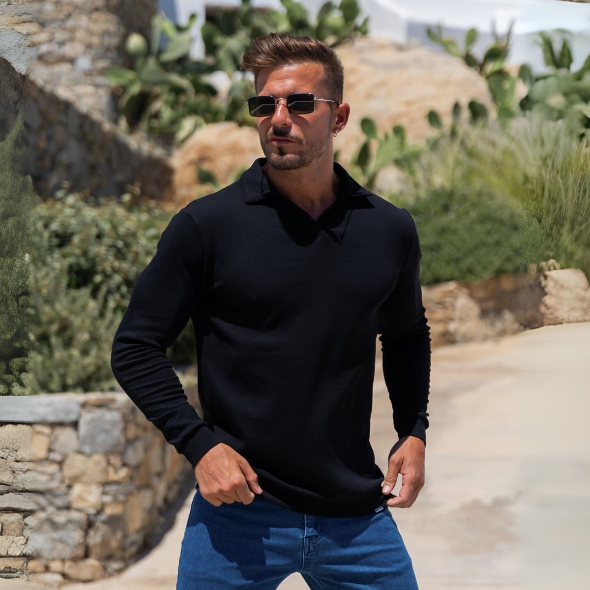 Polo Punto Stretch - Negro