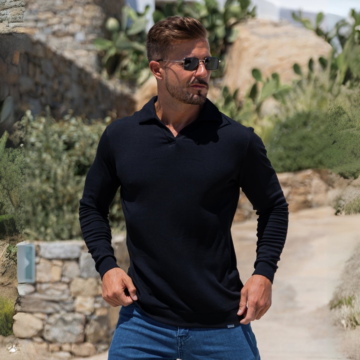 Polo Punto Stretch - Negro