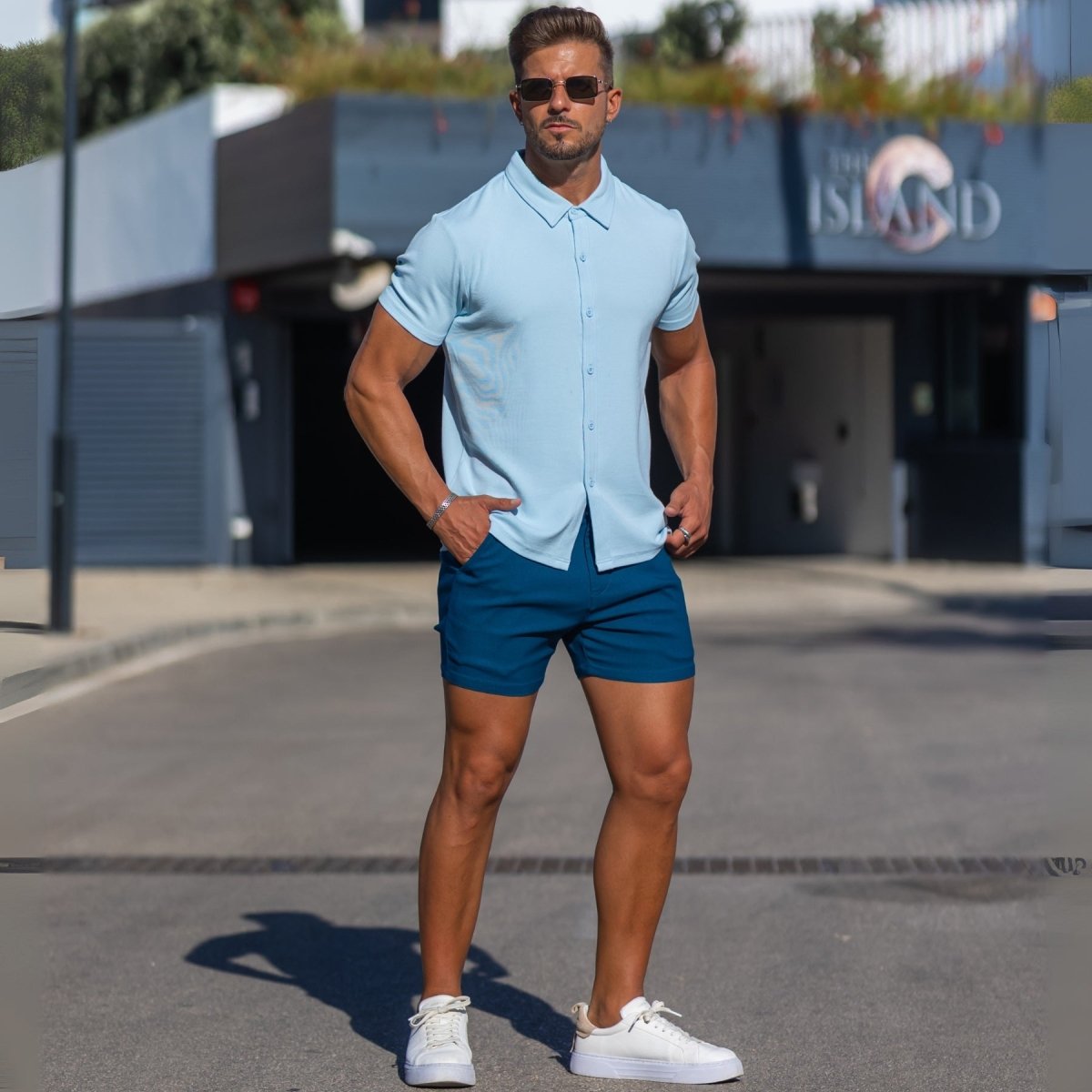 Bermudas Capri - Verde Azulado