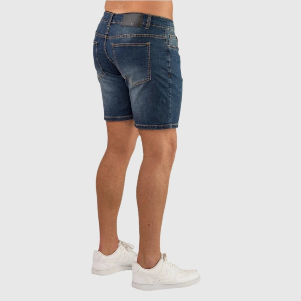 Ultra Stretch 7" Denim Shorts - Deep Blue