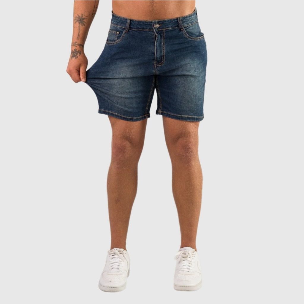 Ultra Stretch 7" Denim Shorts - Deep Blue