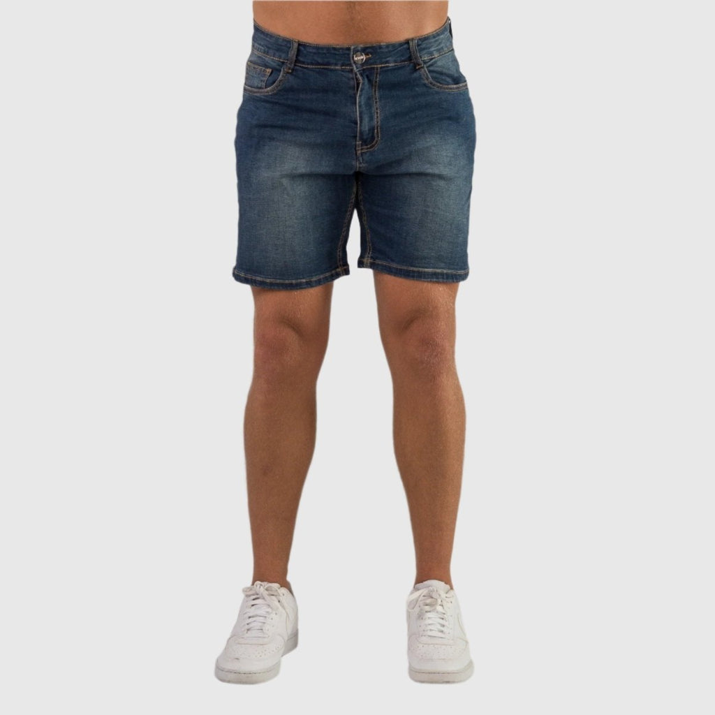 Ultra Stretch 7" Denim Shorts - Deep Blue