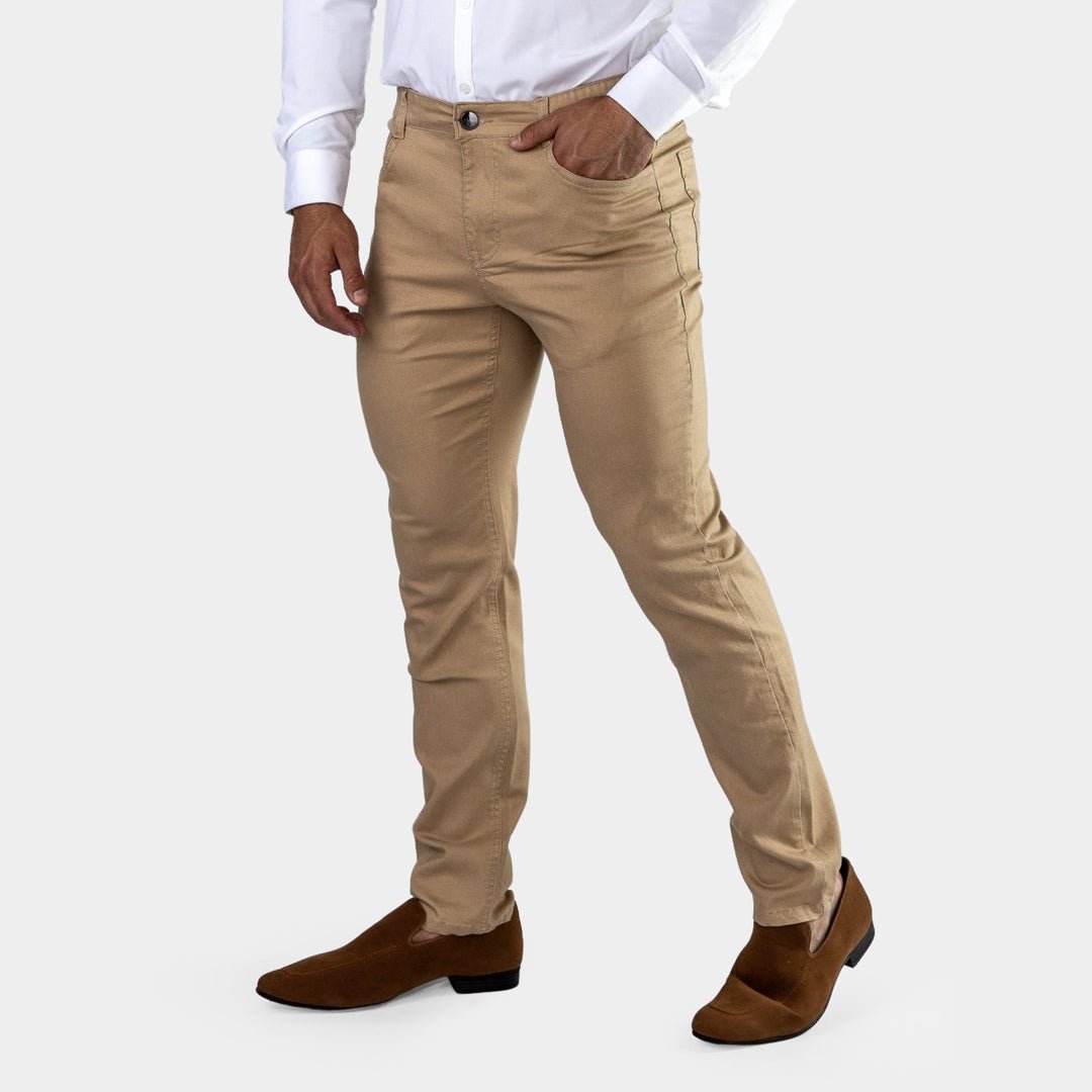 Pantalón Chino Slim - Tostado