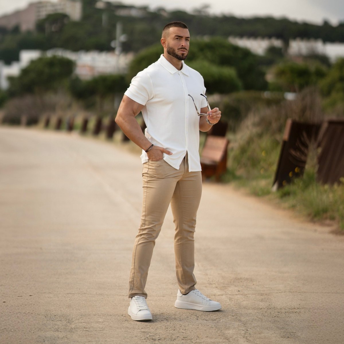 Pantalón Chino Slim - Tostado